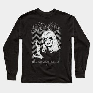 Laura Palmer is Dead, Black Metal, Retro, Vintage Tshirt, Meanwhile, Horror Tshirt, Halloween Sweatshirt, Grunge Distressed Design, Black and white sticker Long Sleeve T-Shirt